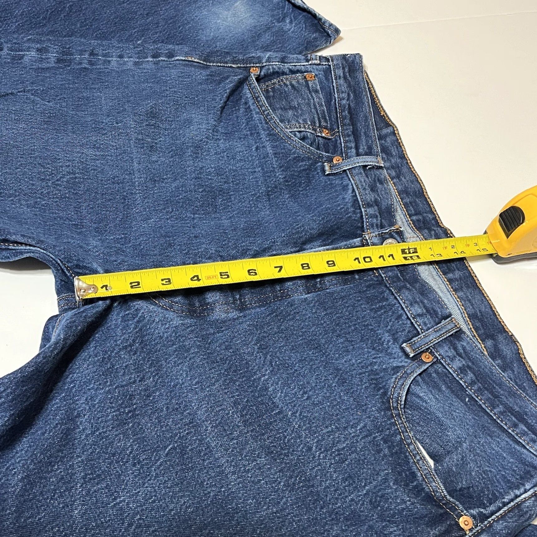 Levi's VINTAGE Levi's 501 Jeans Mens Regular Straight Distressed Blue Denim 42x32 42x29 Button Fly 501 Model Jeans Mens Size US 42 / EU 58 - 4 Thumbnail