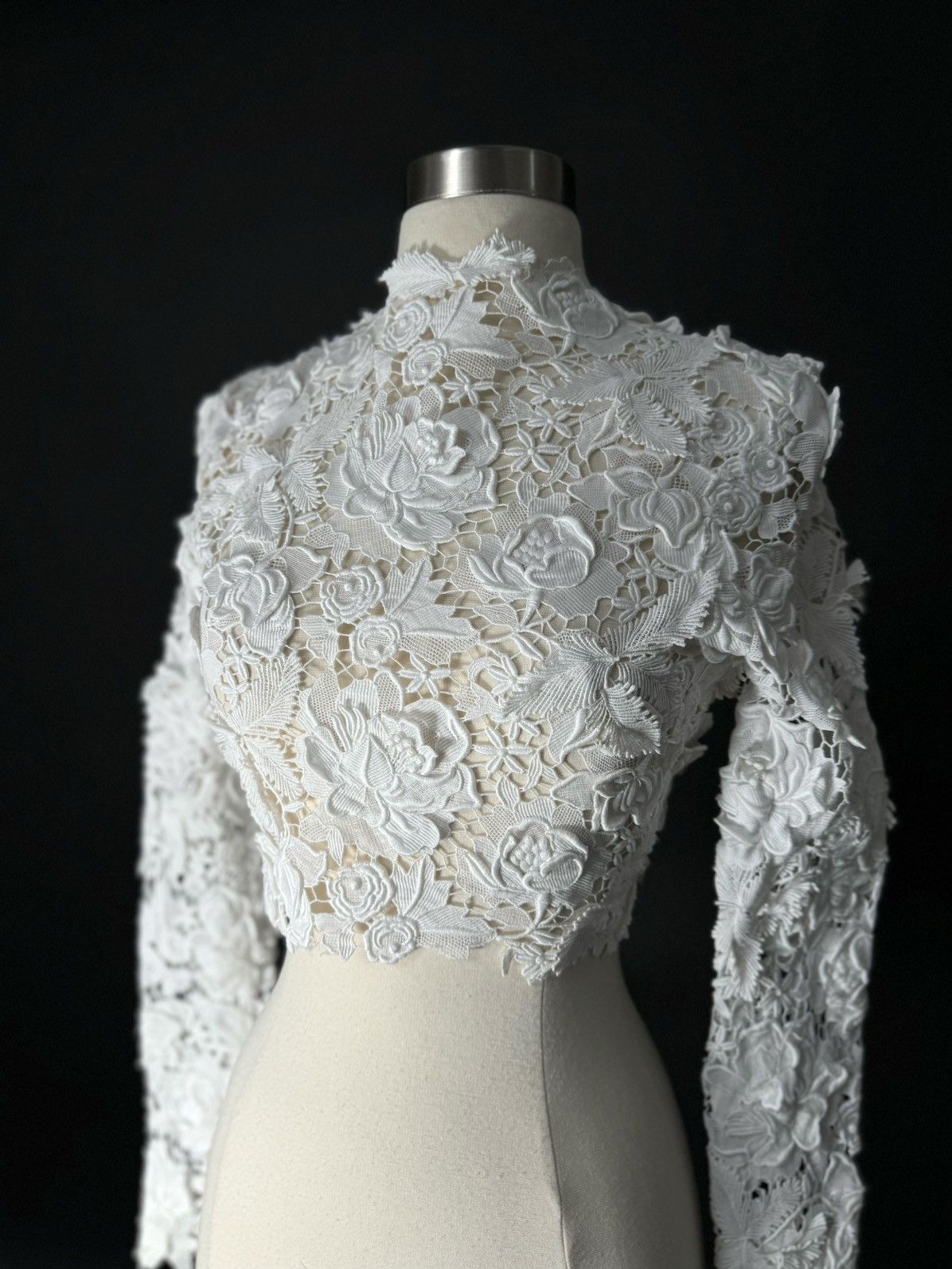 Other Preloved US 2 Guipure Lace Anna Augusta Bridal Cape Size XS / US 0-2 / IT 36-38 - 3 Thumbnail