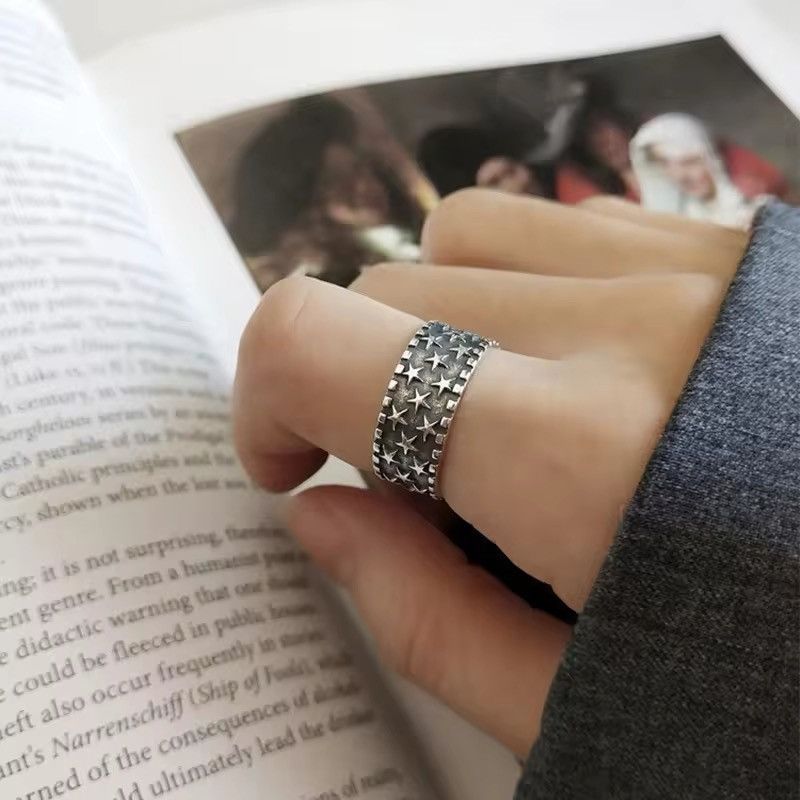 Jewelry Star Pattern Cuff Rings Size ONE SIZE - 6 Thumbnail