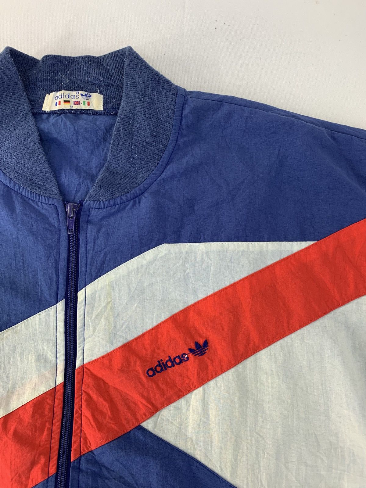 Adidas 90s Adidas Full Zip Track Jacket Windbreaker Colour Block Size US S / EU 44-46 / 1 - 4 Thumbnail