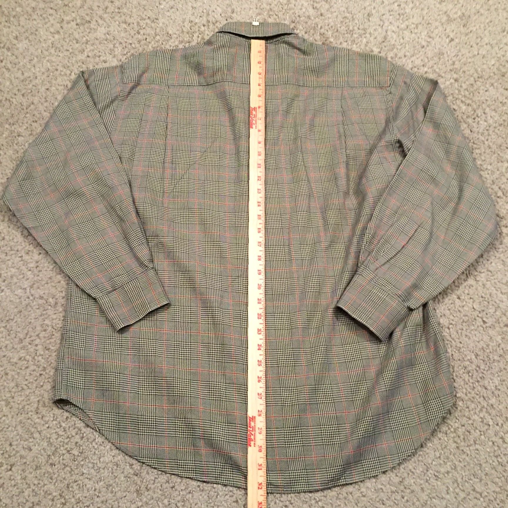 Johnston & Murphy Johnston & Murphy Shirt Mens Large Black Red Plaid Long Sleeve Button Up Size US L / EU 52-54 / 3 - 6 Thumbnail
