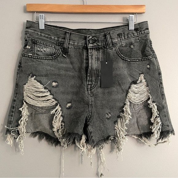 R13 R13 Black Shredded Slouch Short - 30", NWTs 🇮🇹 Size 30" / US 8 / IT 44 - 2 Thumbnail