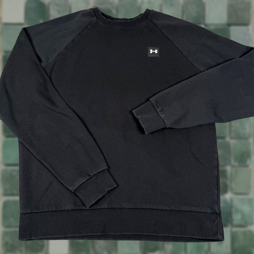 Under Armour Under Armour ColdGear Crew Neck Sweatshirt Black Mens M Loose Fit Thermal Moisture Wicking Pullover Winter Activewear Size US M / EU 48-50 / 2 - 1 Thumbnail