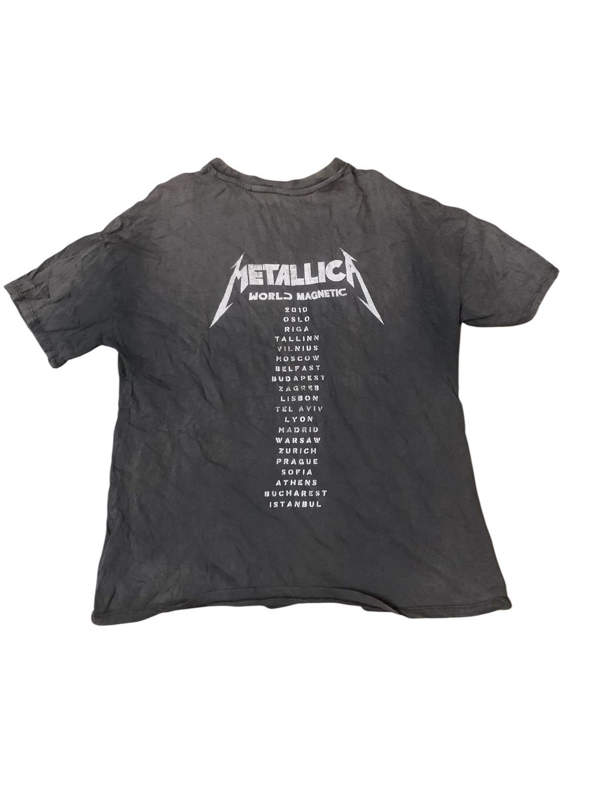 Band Tees Metallica World Magnetic 2010 Euro Tour Tee Size US L / EU 52-54 / 3 - 2 Thumbnail