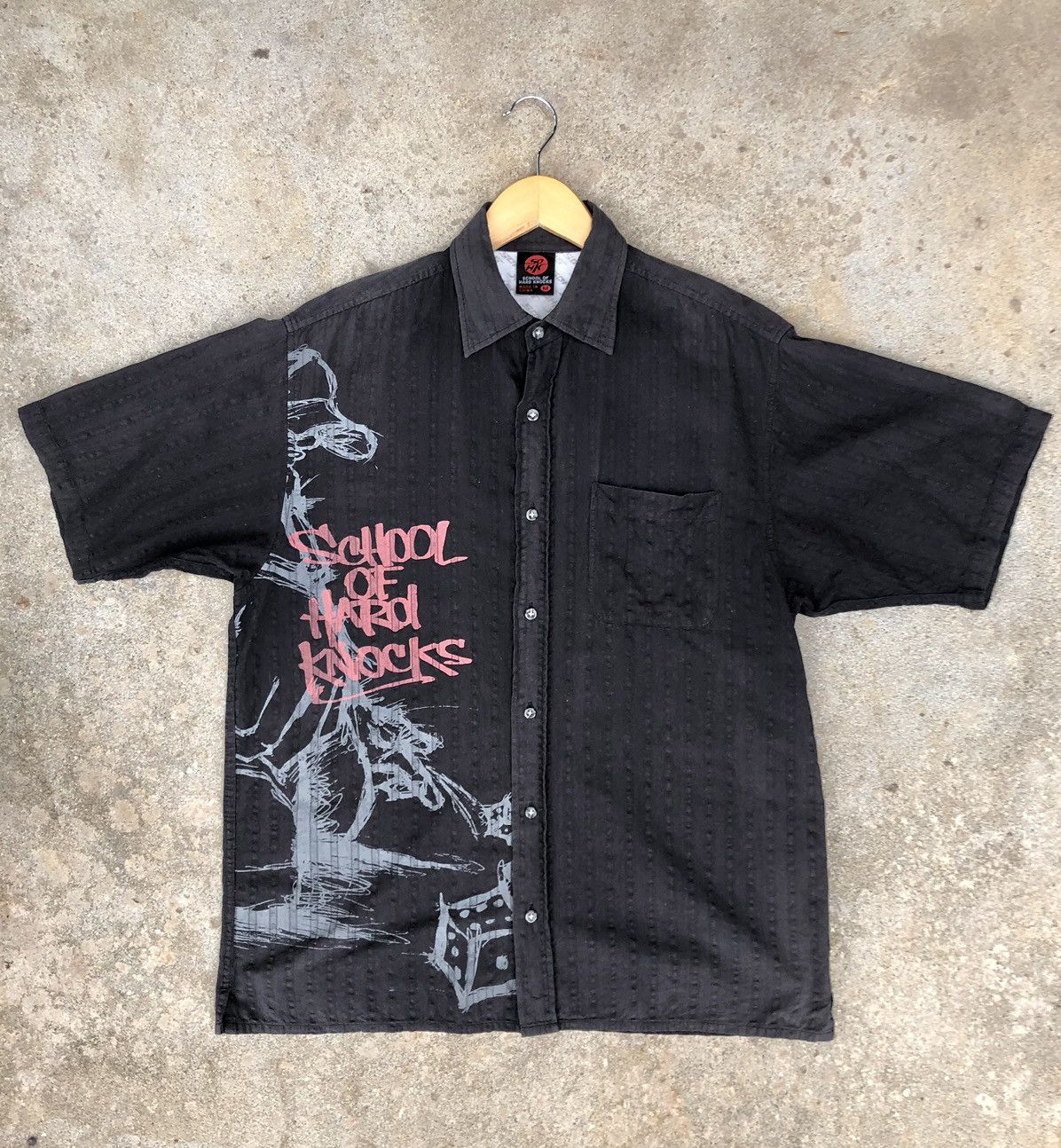 JNCO Vintage SOHK School Of Hard Knocks Shirt Size US M / EU 48-50 / 2 - 1 Thumbnail