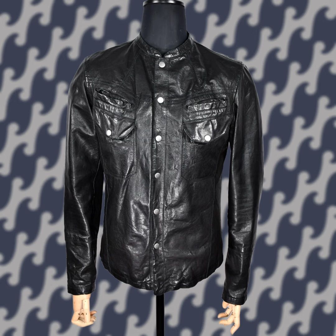 Allsaints All Saints Monster Leather Jacket Mens M Black Size US M / EU 48-50 / 2 - 1 Thumbnail