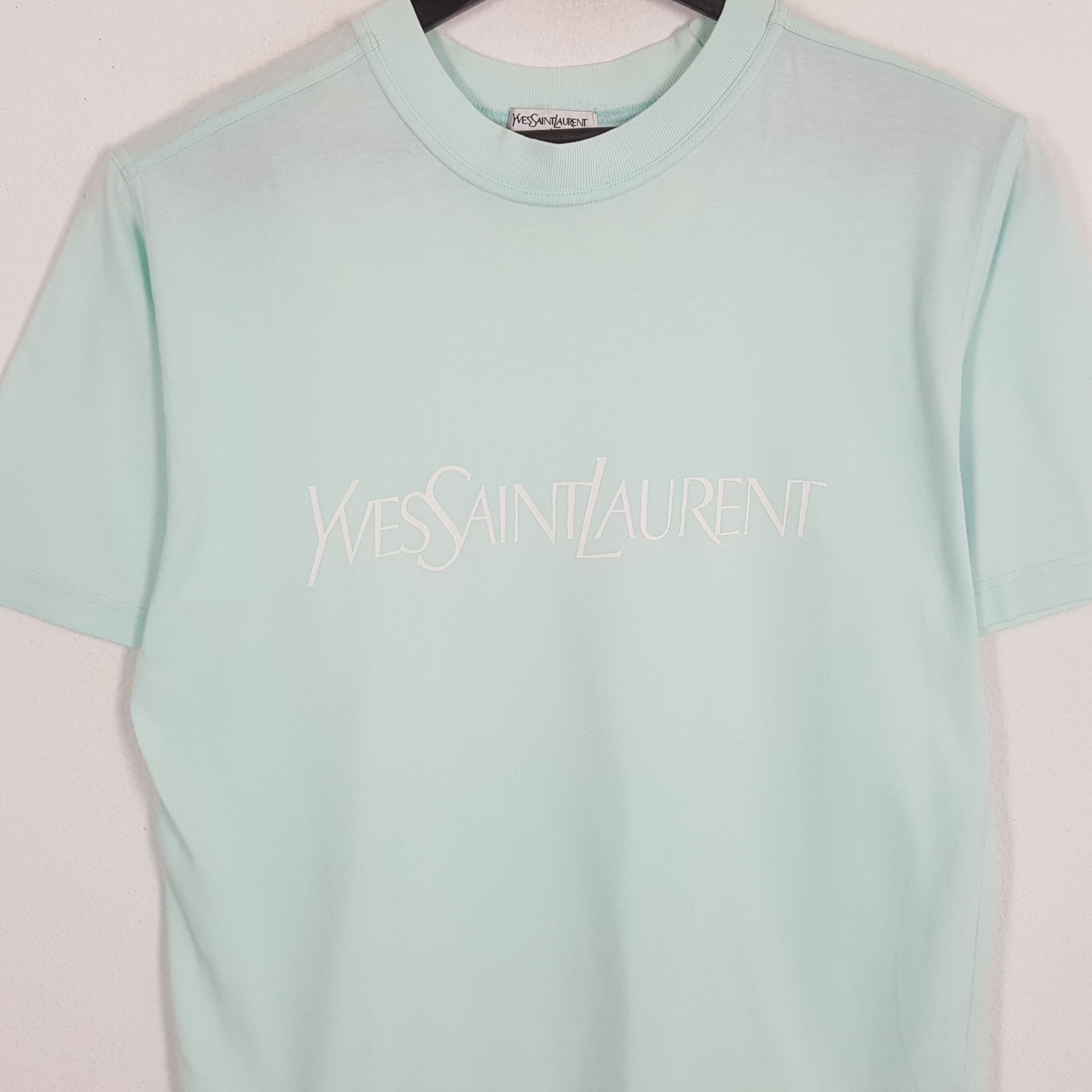 Vintage × Yves Saint Laurent YVES SAINT LAURENT Fashion Brand Style Spellout Tshirt Size US L / EU 52-54 / 3 - 2 Thumbnail