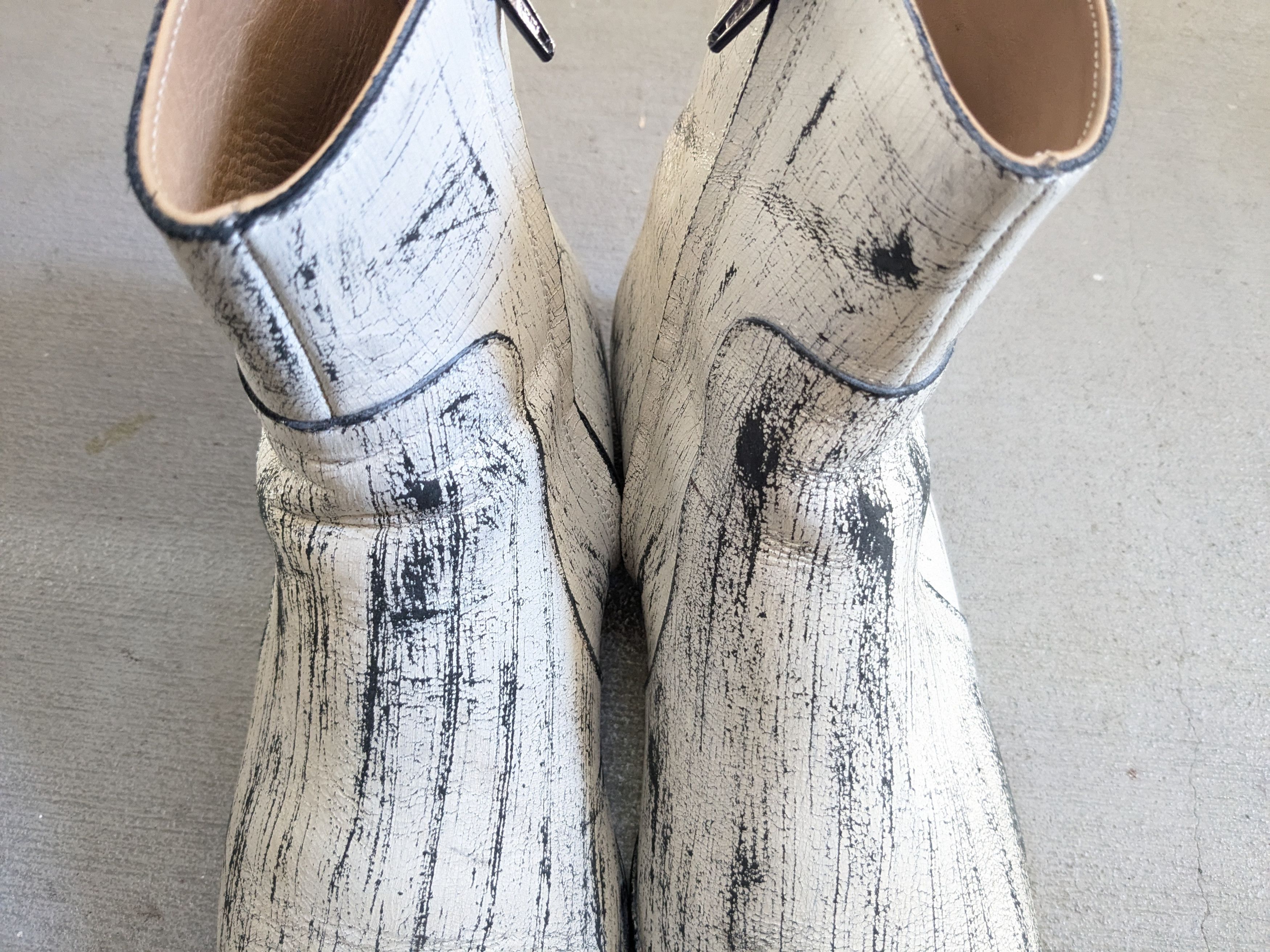 H&M × Maison Margiela Maison Margiela x H&M Boots Side Zip White Black 9 42 Size US 9 / EU 42 - 2 Thumbnail
