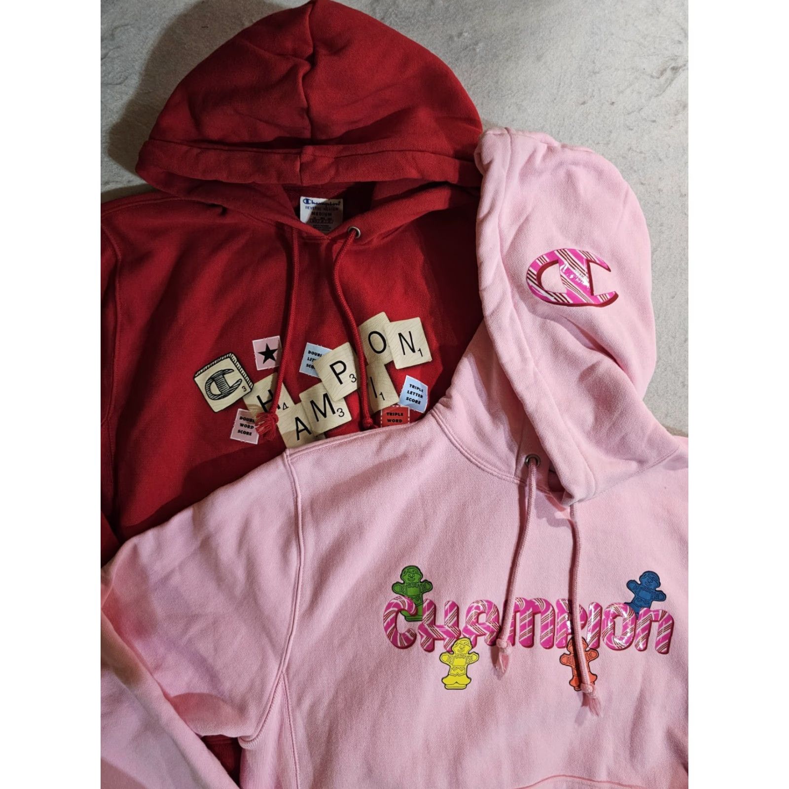 Champion Champion Reverse Weave Hooded Sweatshirt Candyland & Scrabble Hasbro Game Sz M Size US M / EU 48-50 / 2 - 2 Thumbnail