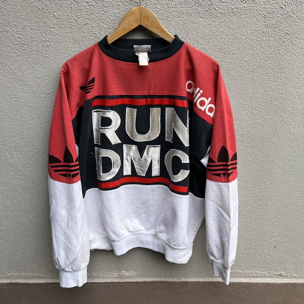 Adidas × RUN DMC Vintage rare 90s Adidas RUN DMC rap tee crewneck Size US XL / EU 56 / 4 - 1 Thumbnail