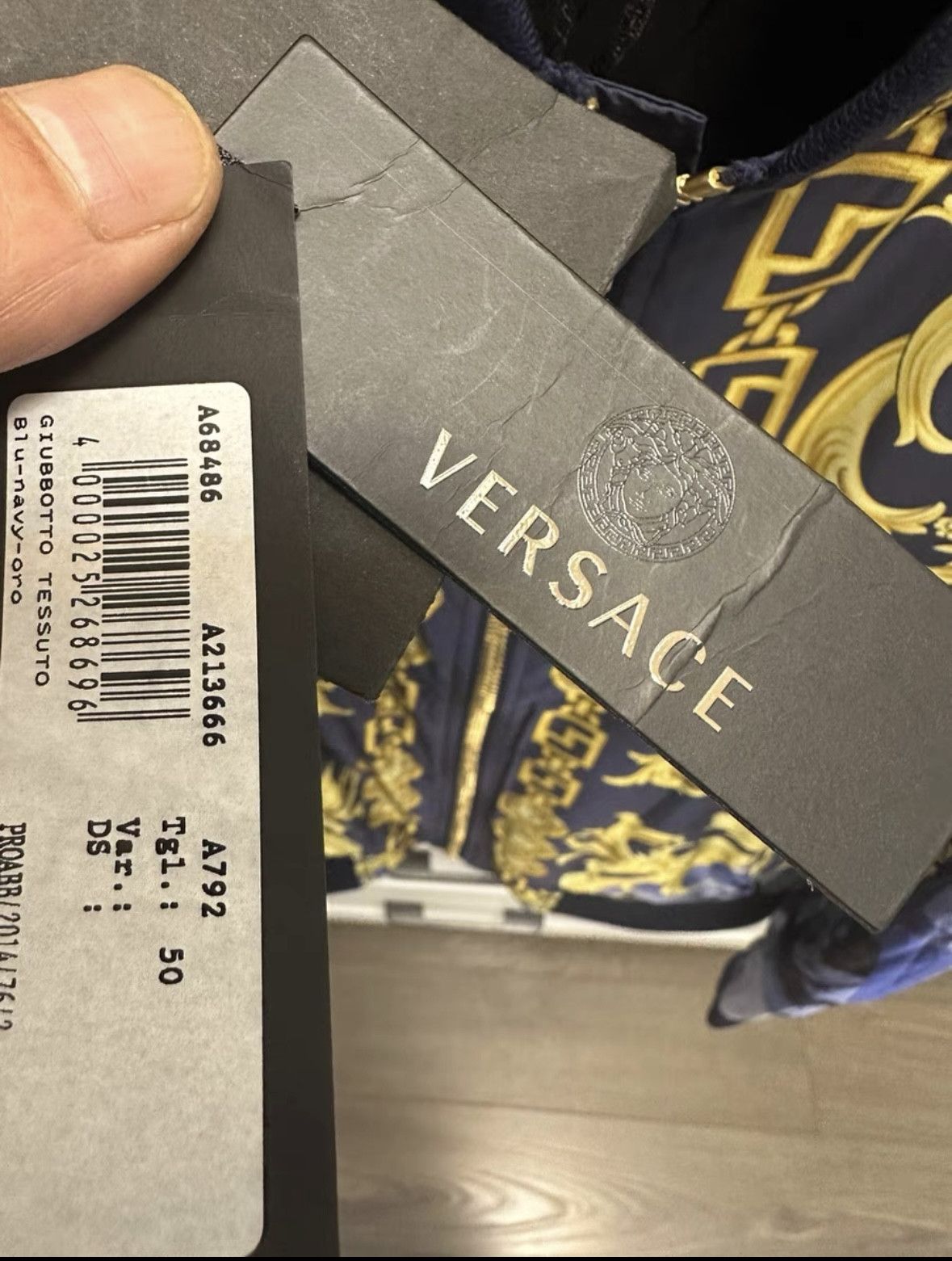 Versace Versace Medusa Print Blue Bomber Jacket - dmc Size US M / EU 48-50 / 2 - 3 Thumbnail