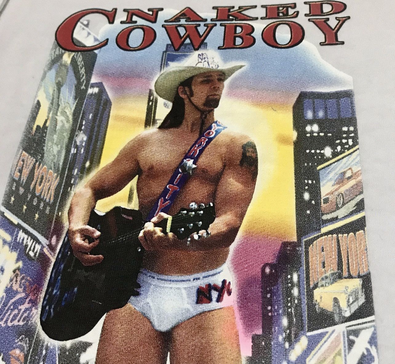 Vintage Y2K Naked Cowboy Cowgirl Robert Burck graphic streetwear Tee Size US L / EU 52-54 / 3 - 3 Thumbnail