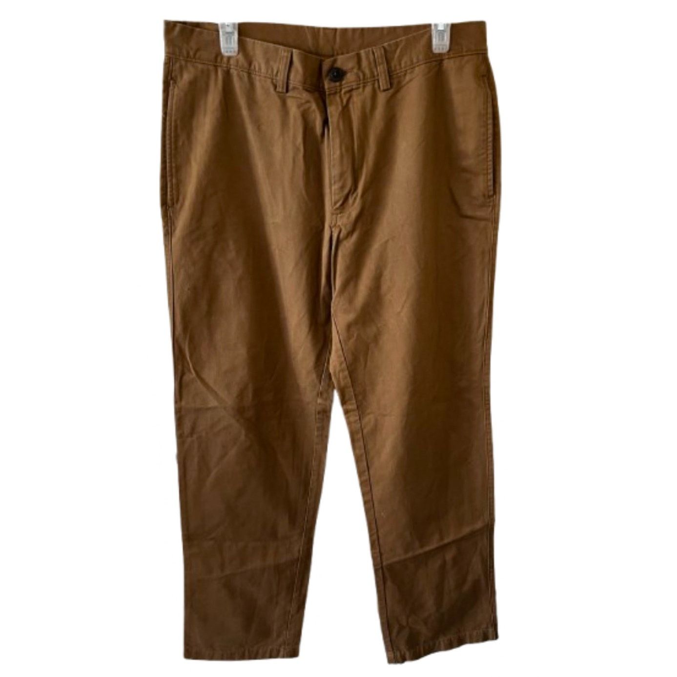Haggar H26 Chino Pants Slacks Men's 32x34 Tan Flat Front Pockets Size US 32 / EU 48 - 1 Thumbnail