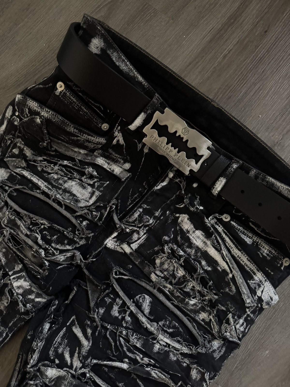 Rick Owens Drkshdw Rick Owens FW21 Destroyed Waxed Tyrone Size US 30 / EU 46 - 3 Thumbnail