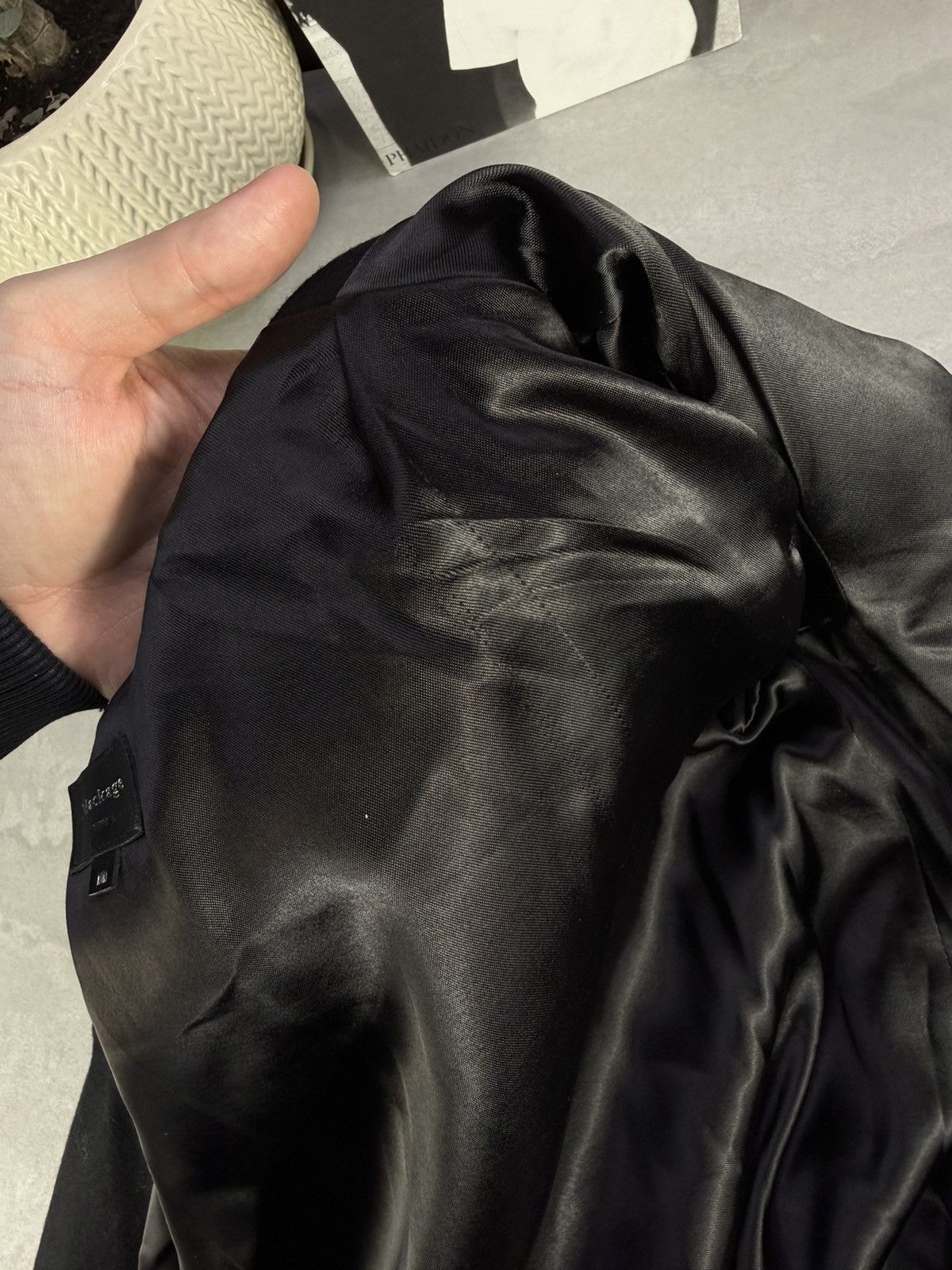 Mackage Mackage Black cashemere wool leather Coat jacket Modern Size M / US 6-8 / IT 42-44 - 24 Thumbnail