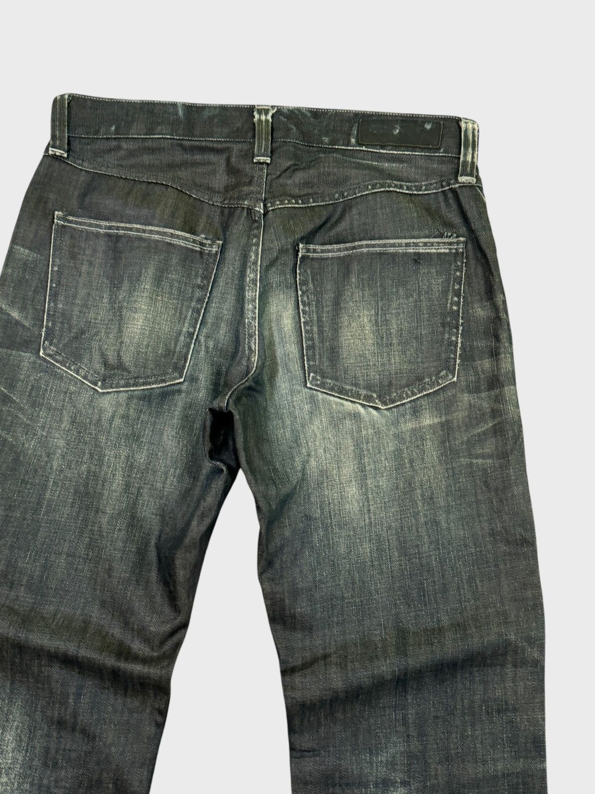 Other BACK NUMBER Distressed Rick Owen Style Waxed Denim Size US 31 - 14 Thumbnail