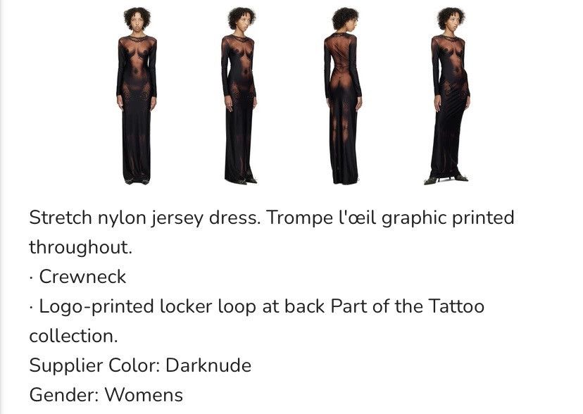 Jean Paul Gaultier NWT Jean Paul Gaultier The Body Tattoo Maxi Dress. Size M Size XS / US 0-2 / IT 36-38 - 5 Thumbnail