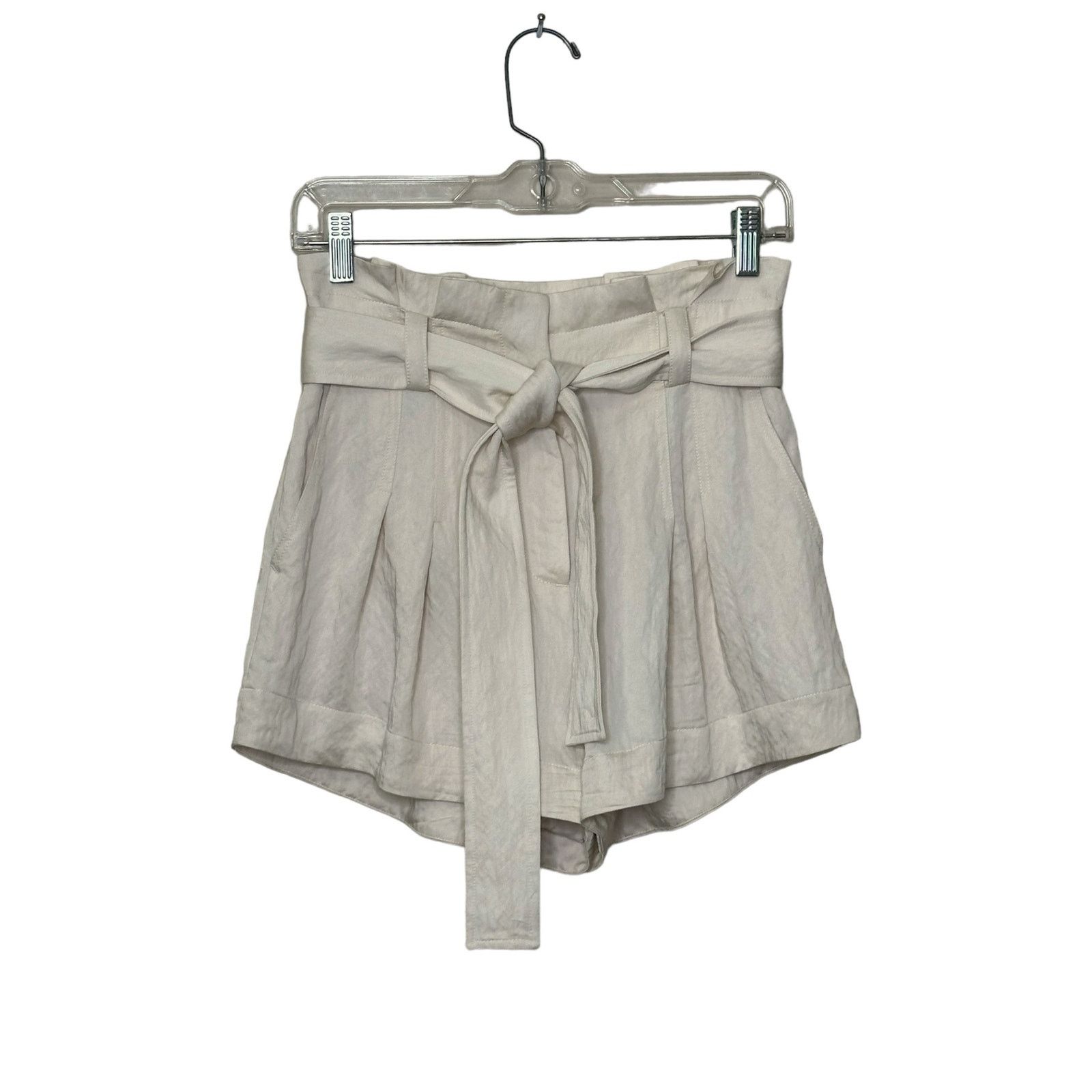 A.L.C. A. L. C. Cream high waist belted paper bag shorts size 2 Size 26" / US 2 / IT 38 - 9 Thumbnail