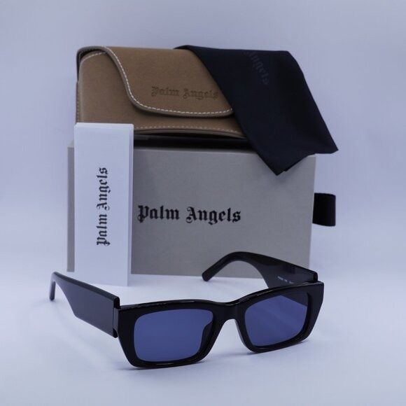 Palm Angels Palm Angels PERI002 PALM 1045 Sunglasses Black Rectangle Size ONE SIZE - 8 Thumbnail