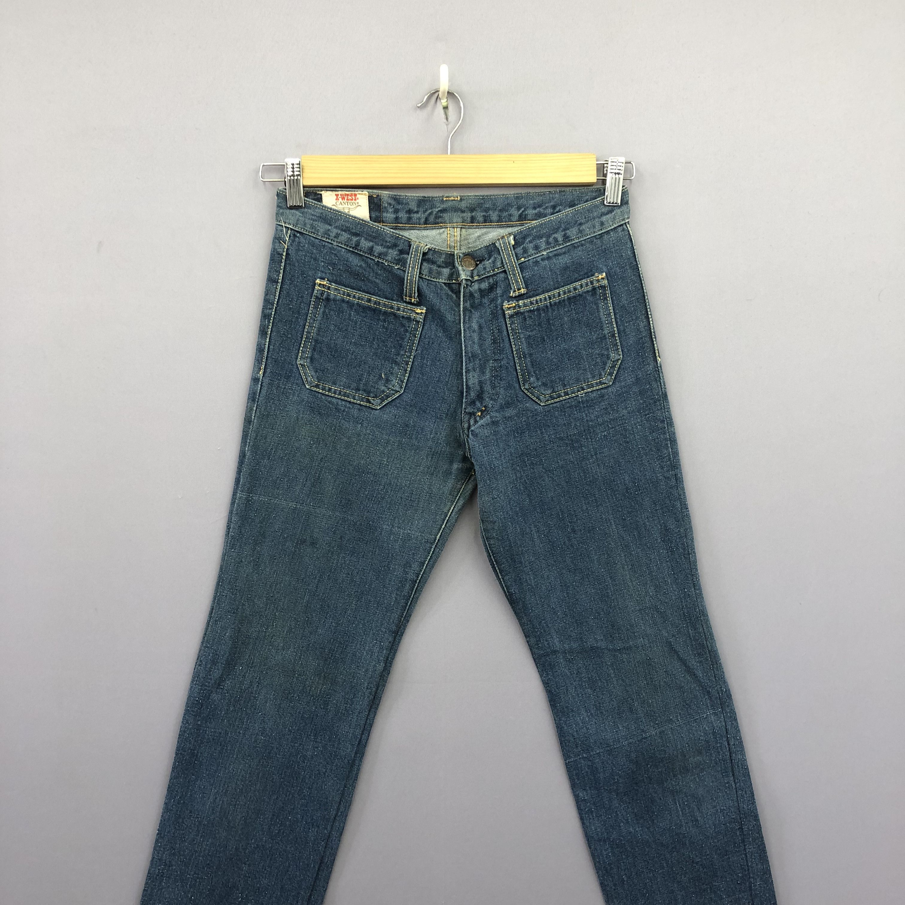 Other Vintage 70s Canton Bush Pants Blue Wash Japanese Jeans Denim Size 28" / US 6 / IT 42 - 3 Thumbnail