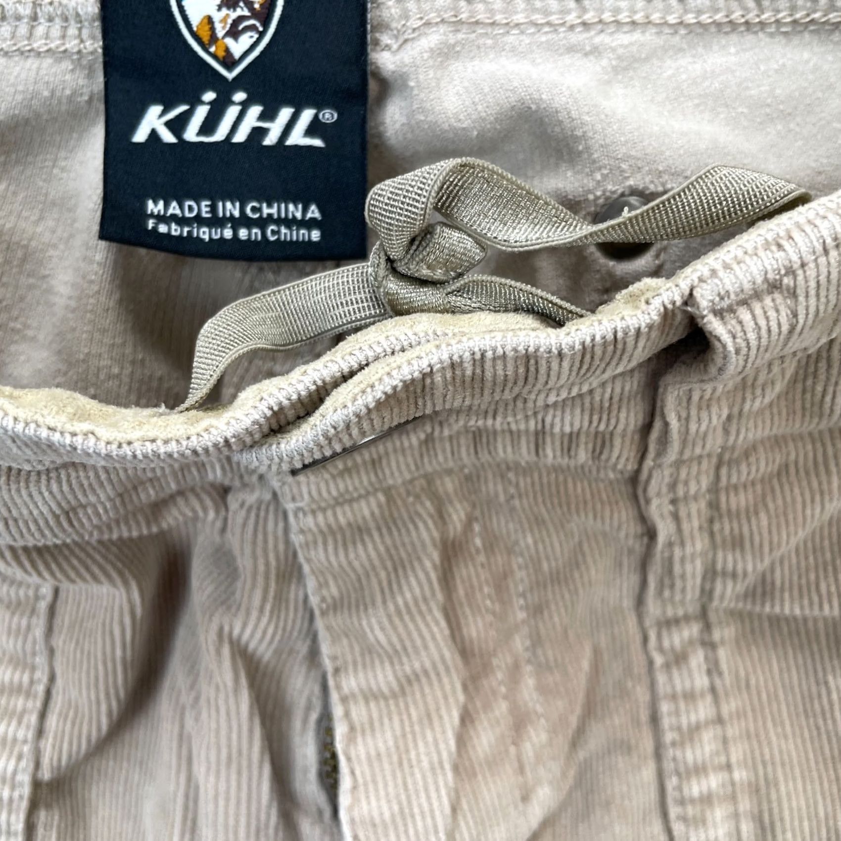 Vintage Kuhl Pants Womens 10R Beige Corduroy Straight Leg Cotton Spandex A-Line? Size 24" / US 00 / IT 34 - 3 Thumbnail