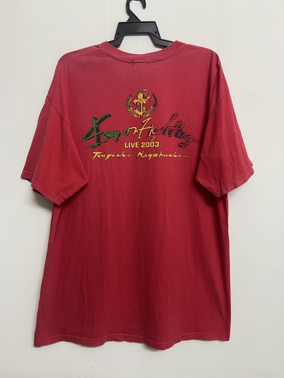 Band Tees Vintage 00s Tsuyoshi Nagabuchi Rock keep On Fighting Tee Size US XL / EU 56 / 4 - 5 Thumbnail