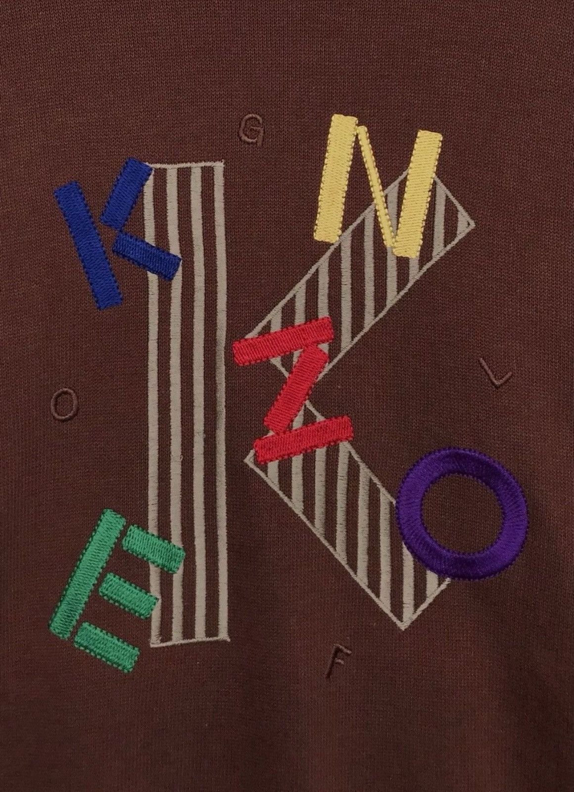 Japanese Brand × Kenzo Vintage Kenzo Embroidered Logo Brown Baggy Boxy Sweatshirt Size US S / EU 44-46 / 1 - 4 Thumbnail