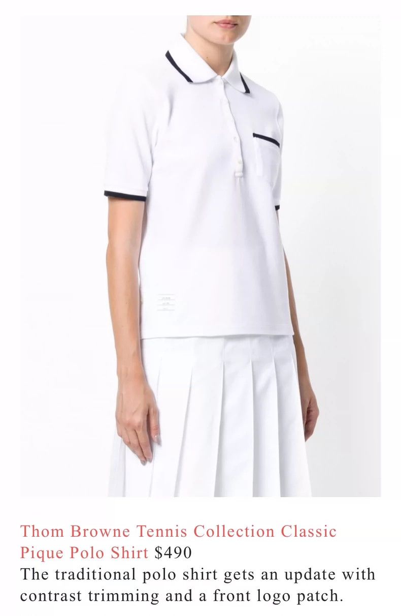 Thom Browne Thom BrowneWhite short-sleeved POLO shirt T-shirt 2503-Nex Size M / US 6-8 / IT 42-44 - 4 Thumbnail