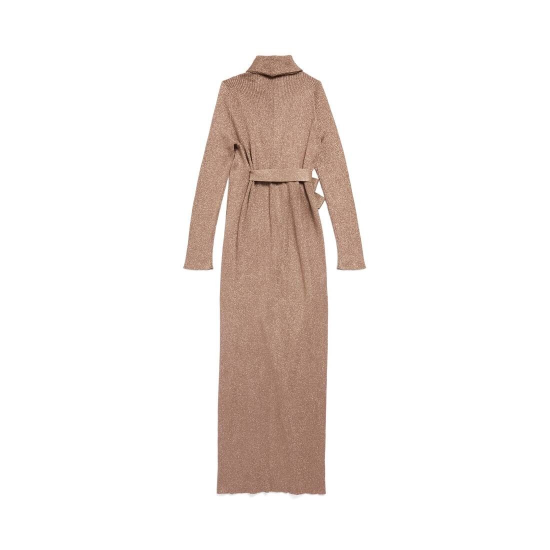 Balenciaga o1bcso1str0525 Wrap Maxi Dress in Brown Size S / US 4 / IT 40 - 6 Thumbnail