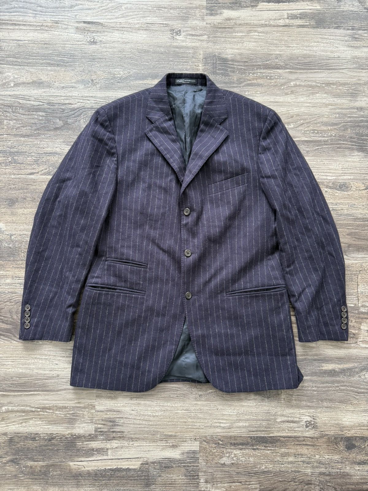 Polo Ralph Lauren Vintage Polo Ralph Lauren Pinstripe Blazer Size 40R - 1 Thumbnail