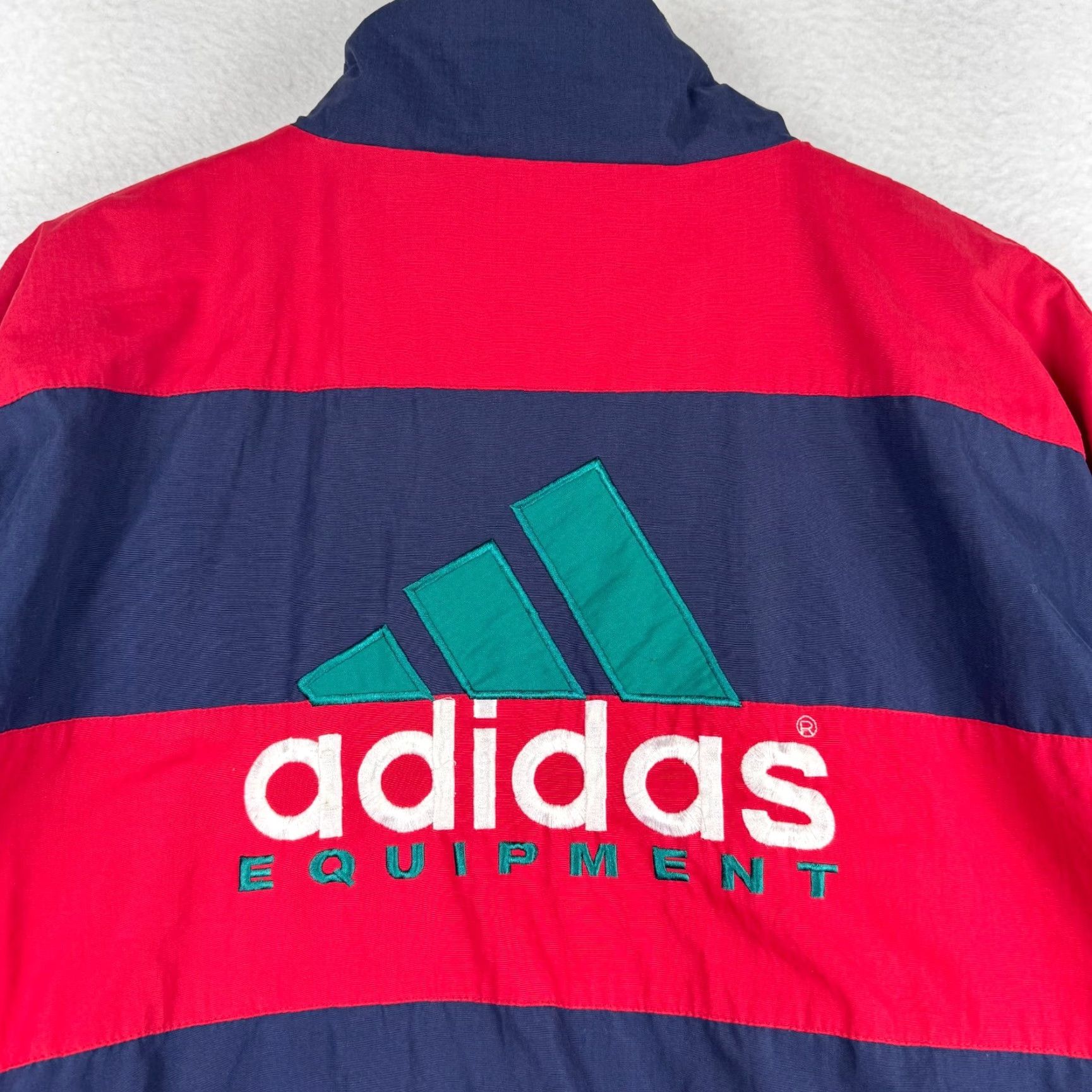 Adidas VINTAGE adidas Equipment Mens L Stripe Zip Jacket Embroidered Logo RARE Size US L / EU 52-54 / 3 - 7 Thumbnail