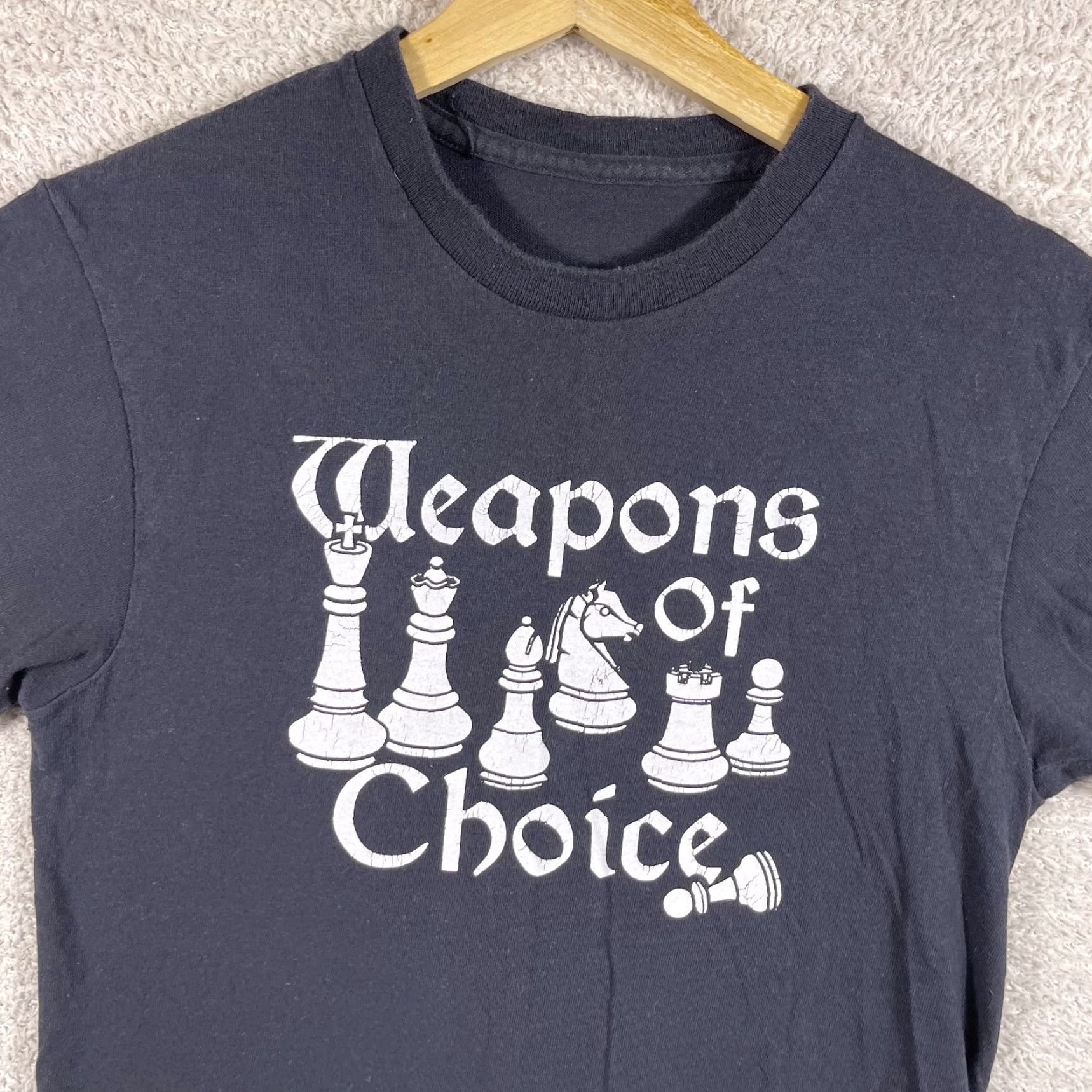 Vintage Weapons of Choice T-Shirt Adult Small Black Punk Hardcore Pittsburgh Chess Metal Shirt Men S Black Graphic Print Short Sleeve Crew Neck Vintage No/N/A Size US S / EU 44-46 / 1 - 2 Thumbnail