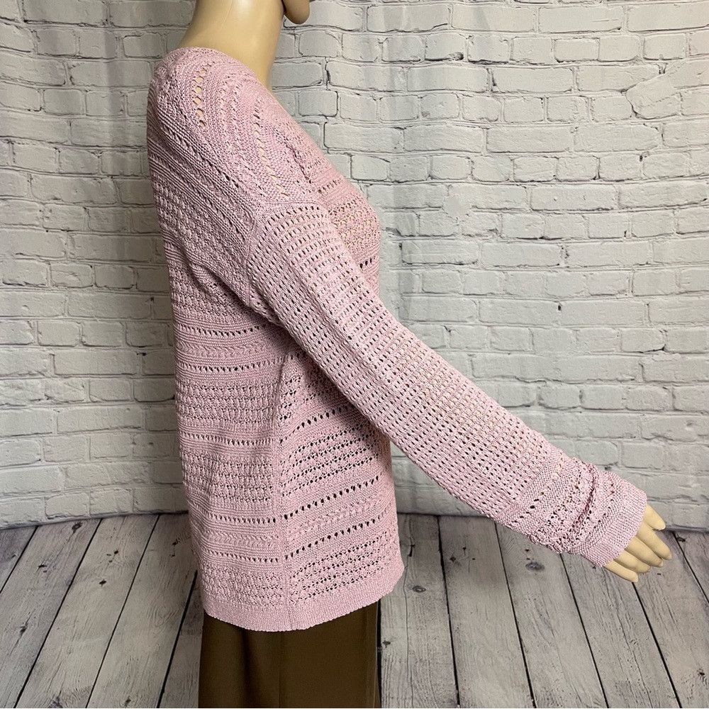 J. Jill New J.Jill Dusty Rose Cotton Blend Knit Sweater Size XS Size XS / US 0-2 / IT 36-38 - 3 Thumbnail