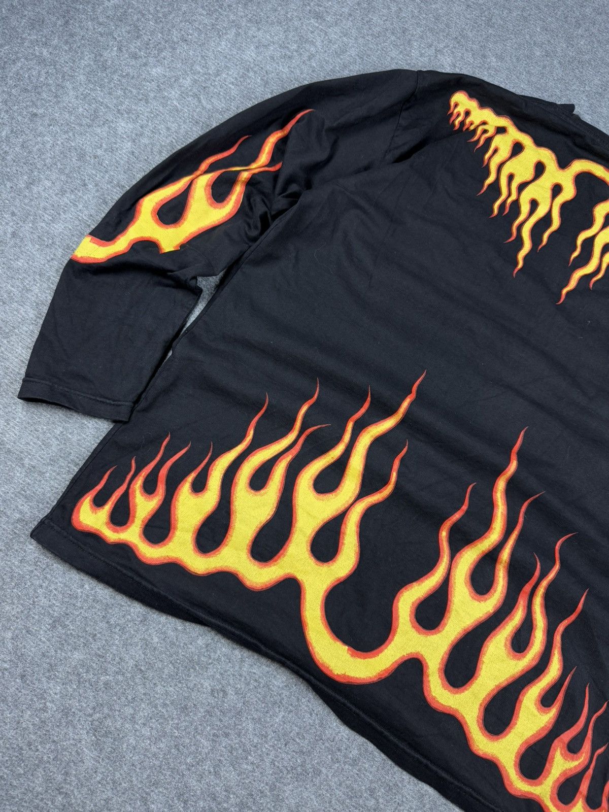 Japanese Brand × Vintage Y2K japanese brand fire flames longsleeve Size US L / EU 52-54 / 3 - 3 Thumbnail