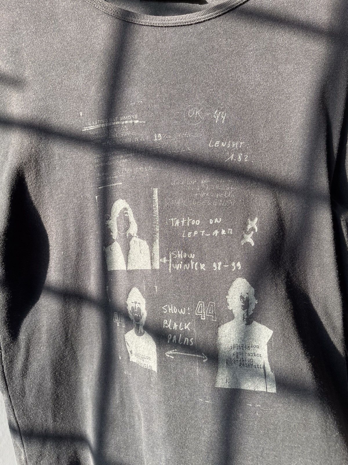 Raf Simons Rare 1998-1999 Raf Simons Casting Print Raglan Tee Size US S / EU 44-46 / 1 - 8 Thumbnail