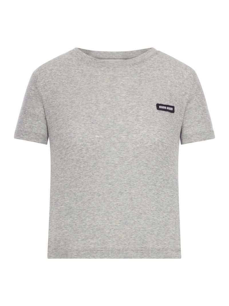 Miu Miu RIBBED JERSEY T-SHIRT Size S / US 4 / IT 40 - 1 Thumbnail