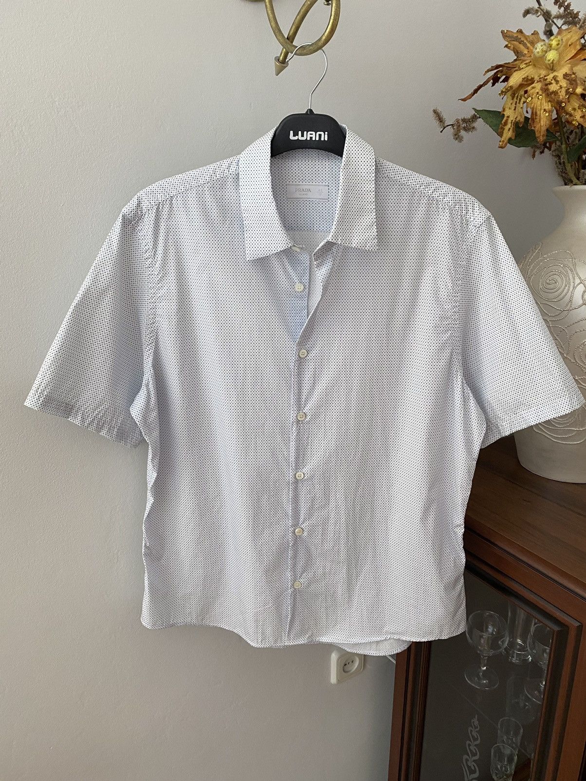 Prada Vintage Prada Short Sleeve Shirt Button Up Size US L / EU 52-54 / 3 - 1 Thumbnail