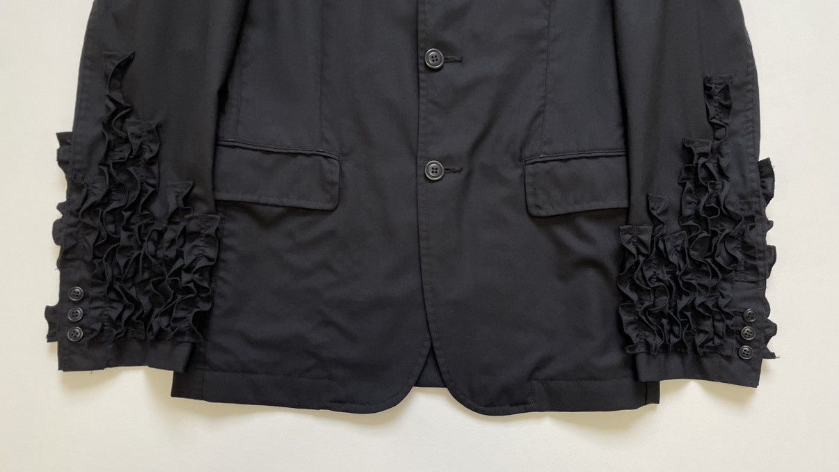 Comme des Garcons S/S 12 ‘Frilled Sleeve’ Black Wool Blazer Size 38R - 7 Thumbnail