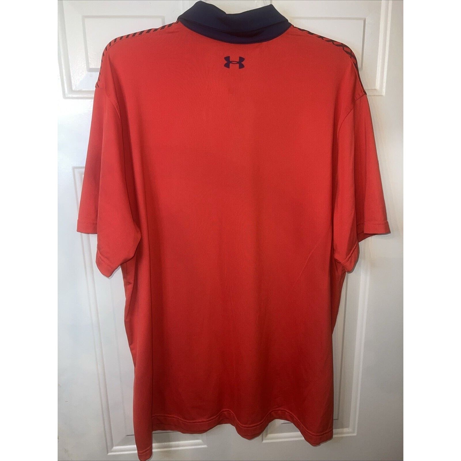Under Armour Men’s Under Armour Playoff Polo Sz XXL Red Navy Stripe Shirt Size US XXL / EU 58 / 5 - 5 Thumbnail