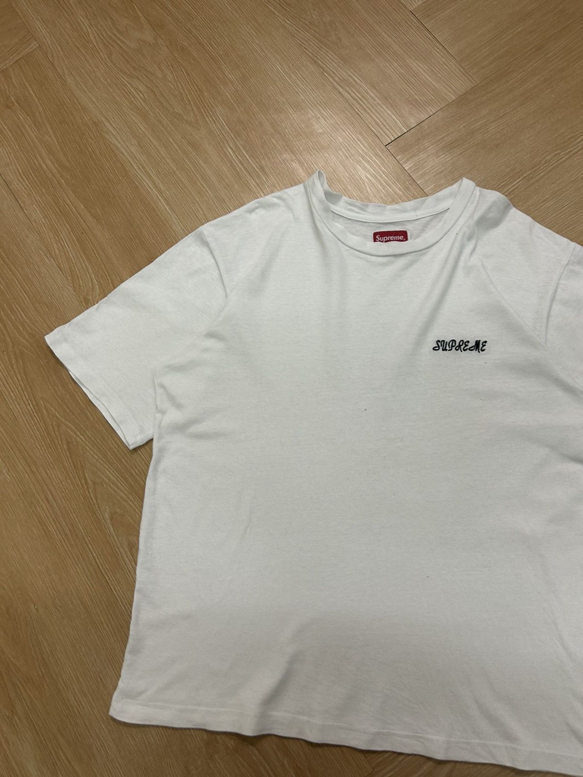 Supreme Supreme Washed Script Short-Sleeve Top 'White' Size US M / EU 48-50 / 2 - 3 Thumbnail