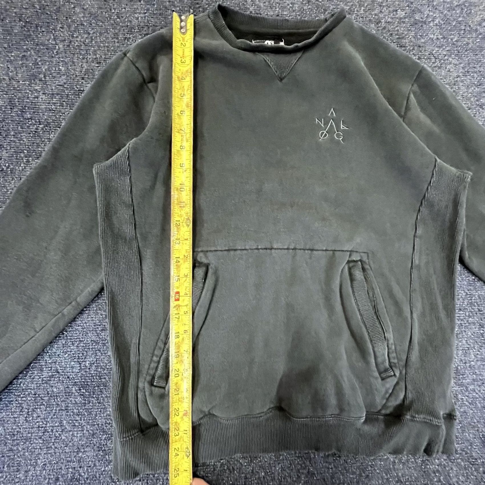Logo 7 Analog Sweater Mens Small Black Crewneck Pullover Distressed Washed Fleece Logo Size US S / EU 44-46 / 1 - 4 Thumbnail