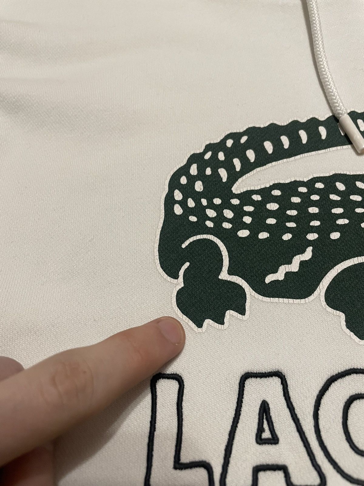 Lacoste Vintage Lacoste Big Logo Hoodie L Size US L / EU 52-54 / 3 - 8 Thumbnail