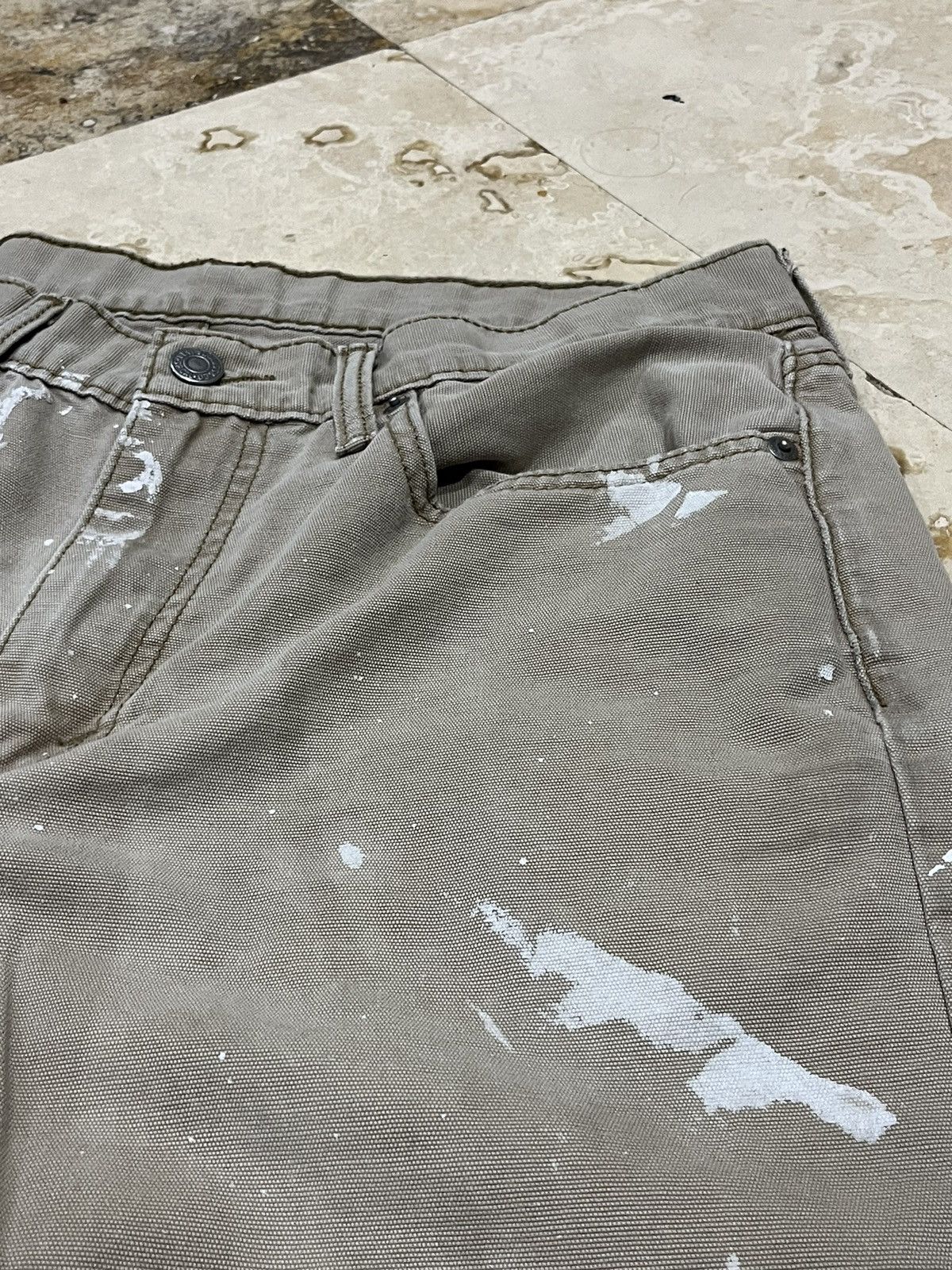 Levi's × Vintage Levi’s 514 Painters Khaki Denim Jeans Size US 33 - 10 Thumbnail