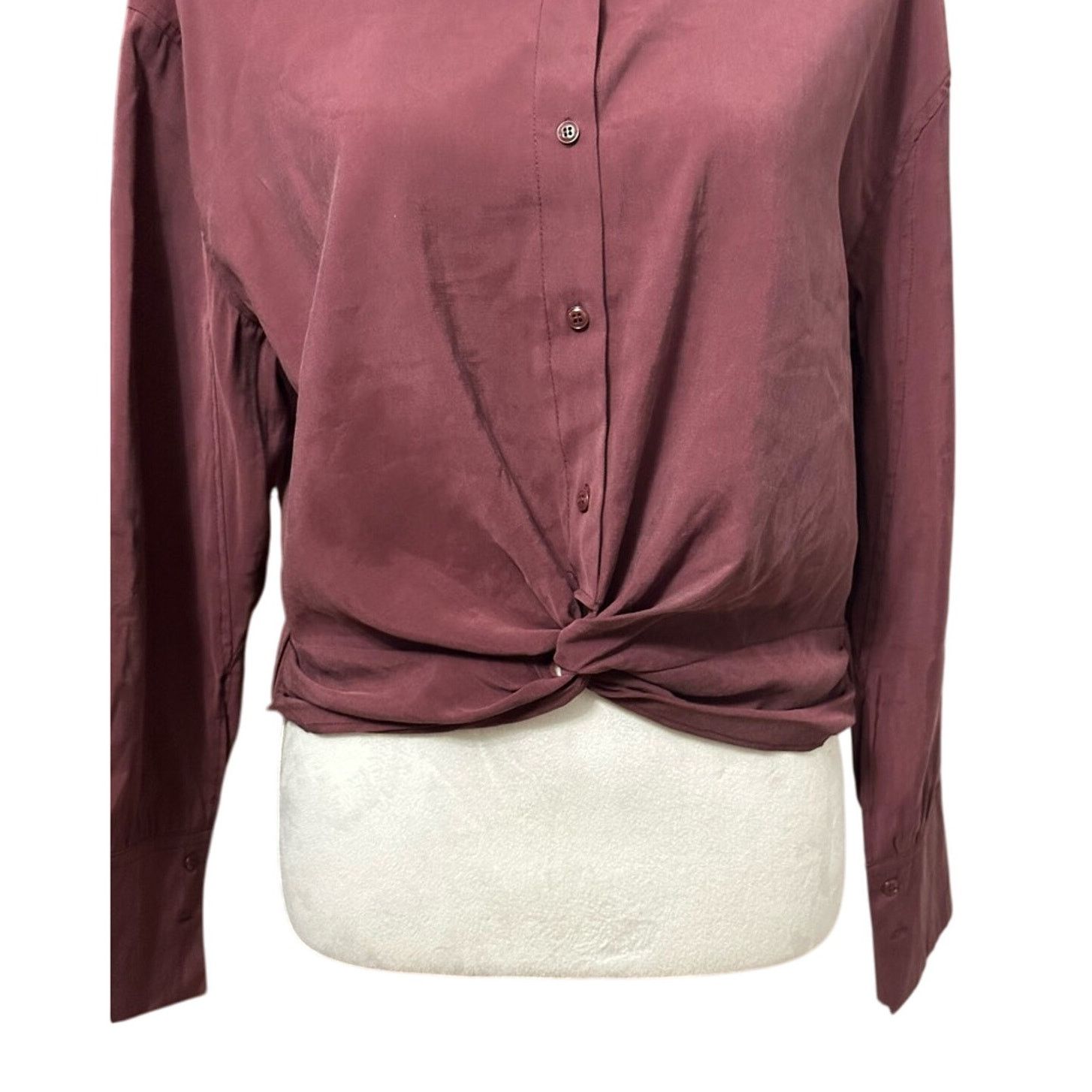 Other Kut From The Kloth Button Up Twist Front Purple Small NWOT Size S / US 4 / IT 40 - 5 Thumbnail