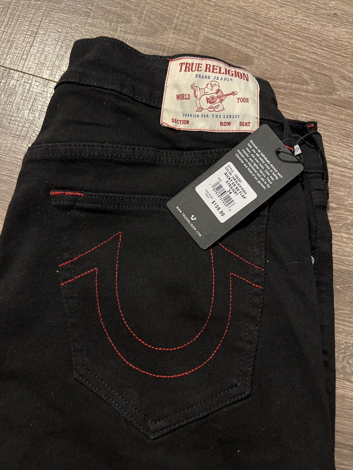 True Religion Black and Red True Religion Relaxed Straight Size US 34 / EU 50 - 4 Thumbnail