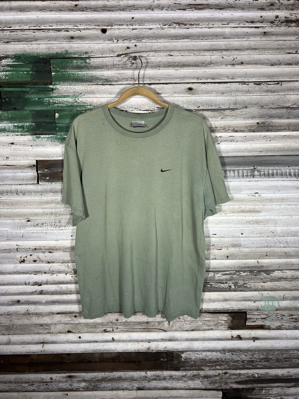 Nike × Vintage Vintage Nike Sage Green Shirt Size US L / EU 52-54 / 3 - 1 Thumbnail