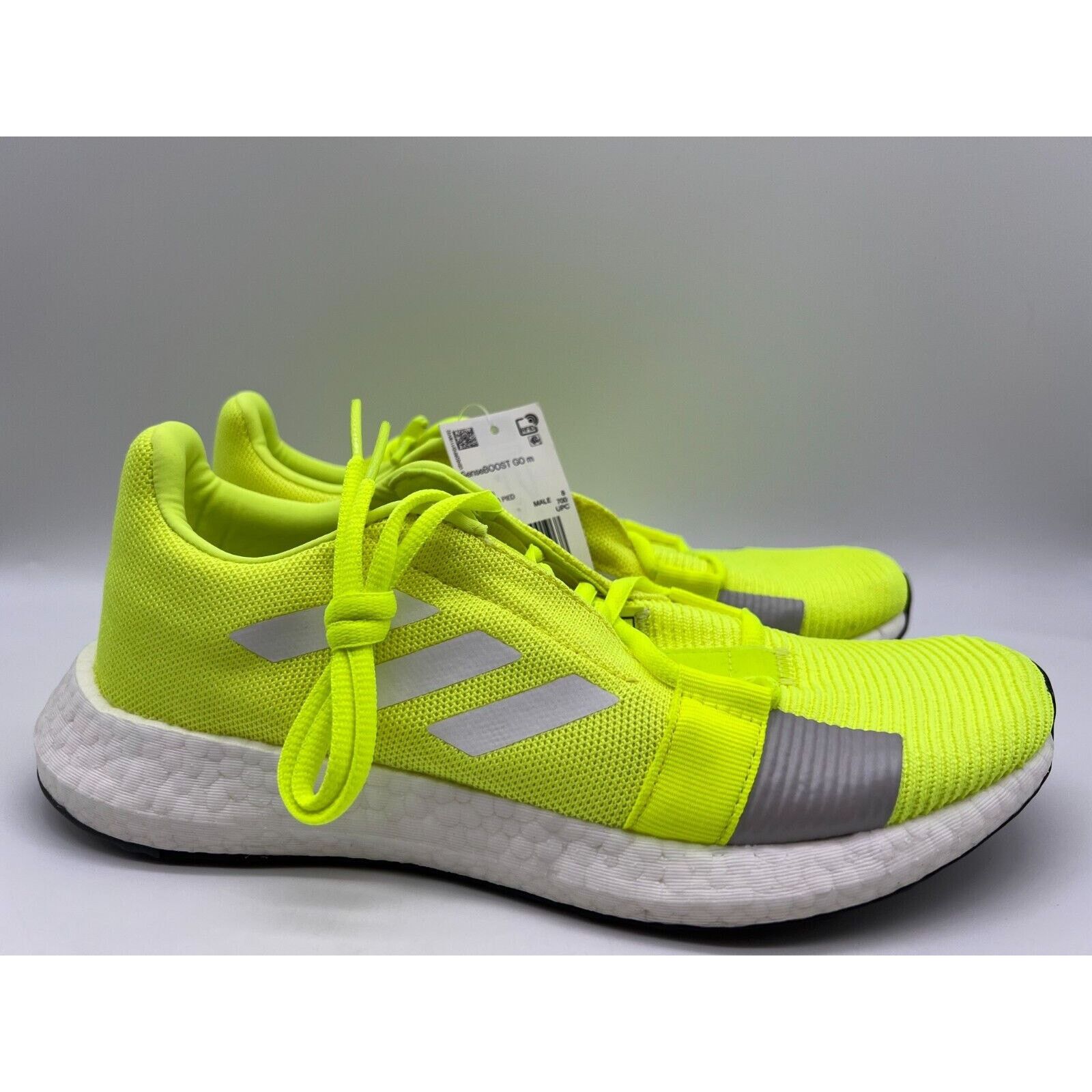 adidas Men Senseboost GO Neon/Yellow Sneakers EF1580 Sz 8.5