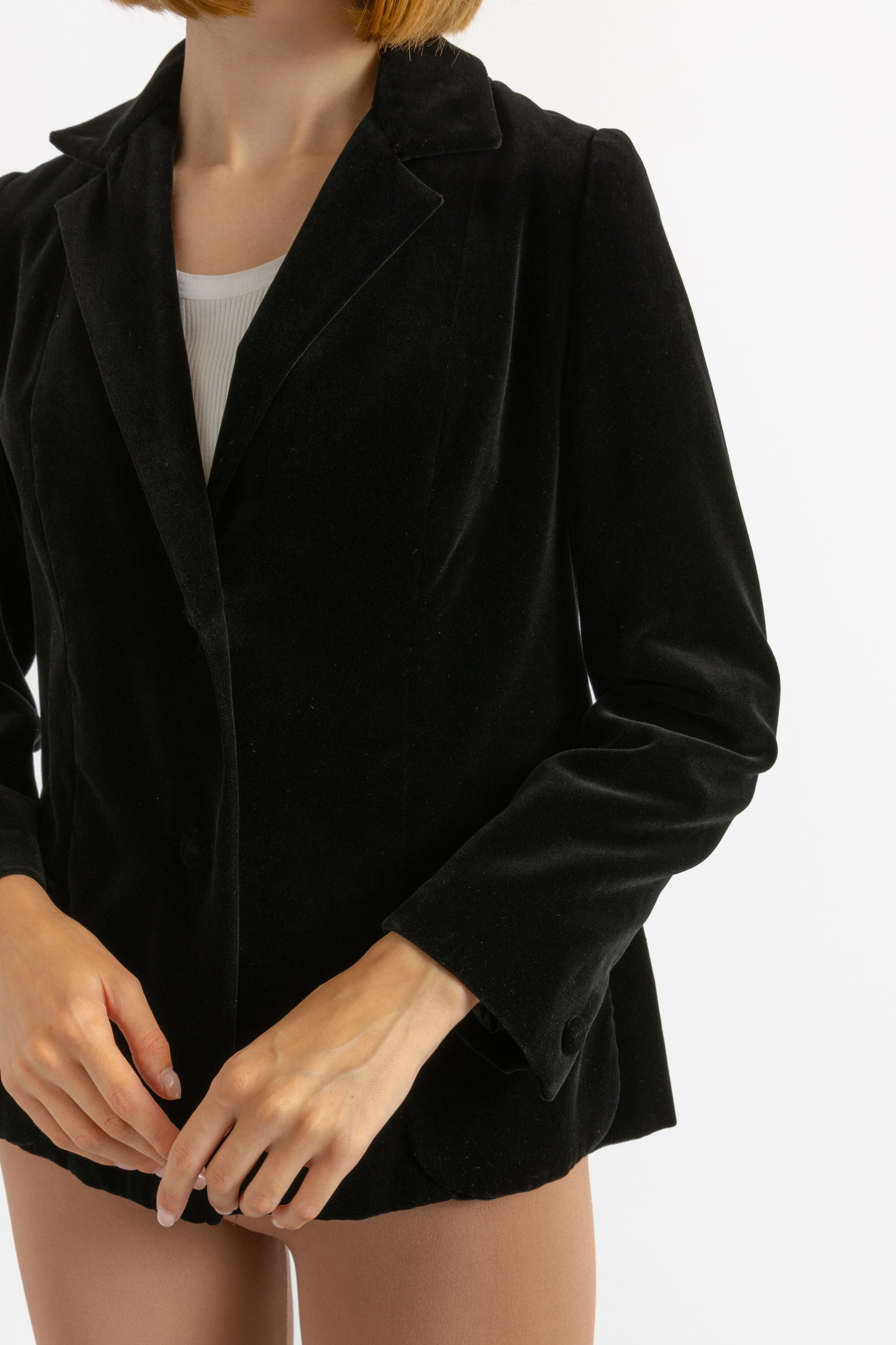 Vintage Vintage Velour Black Woman Spring Blazer 7780 Size S / US 4 / IT 40 - 7 Thumbnail