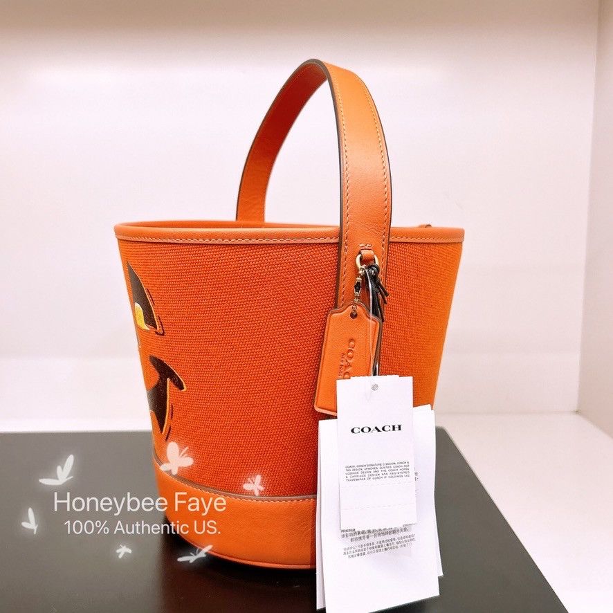 Coach Trick Or Treat Bucket With Halloween Pumpkin CCE05 Size ONE SIZE - 3 Thumbnail