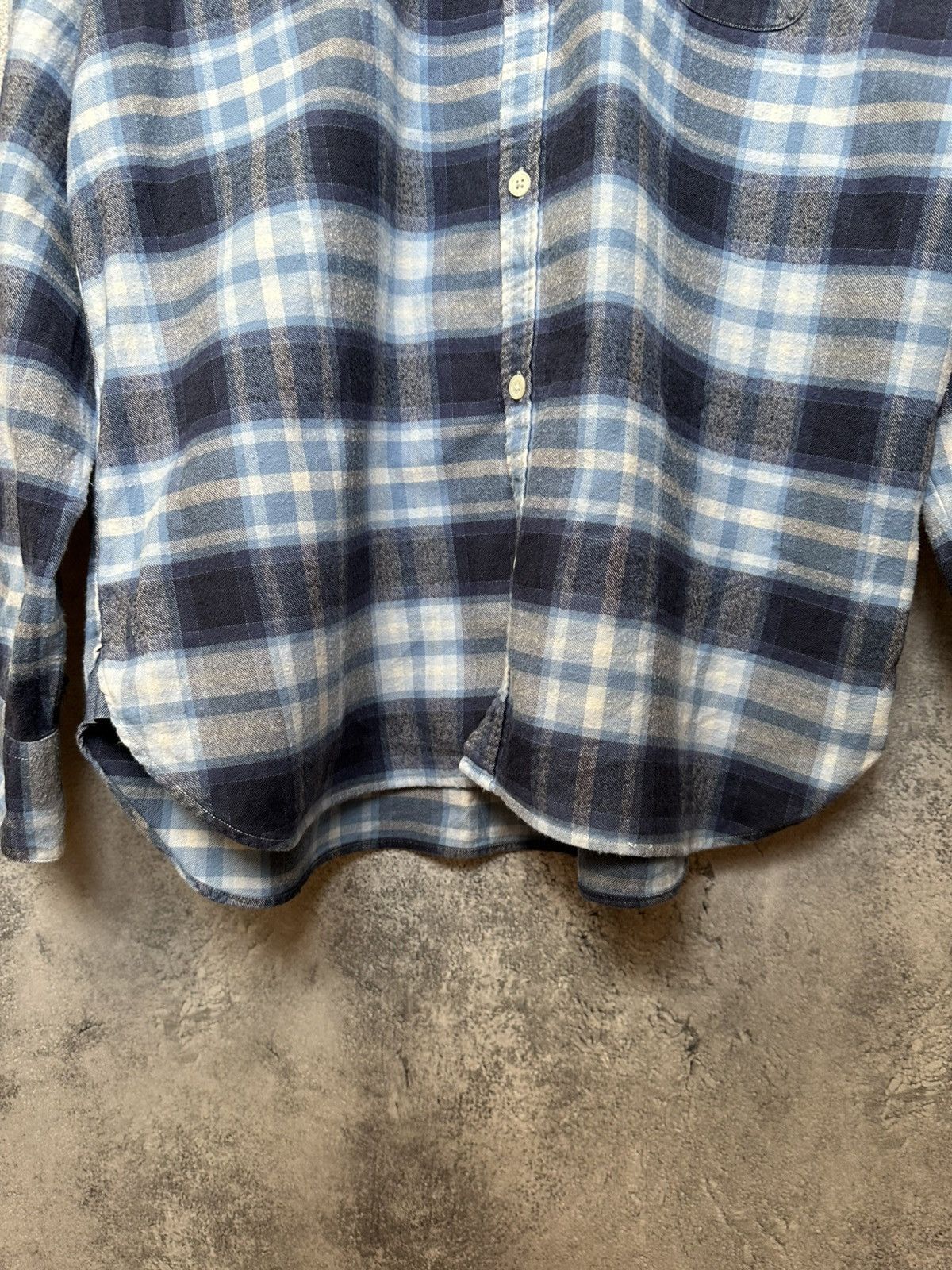 Oliver Sweeney Oliver Sweeney Censo Brushed Cotton Check Shirt Button Up Size US XL / EU 56 / 4 - 7 Thumbnail